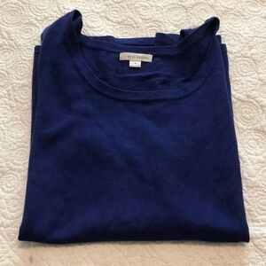 Erin London cobalt blue round neck sweater tank (M)